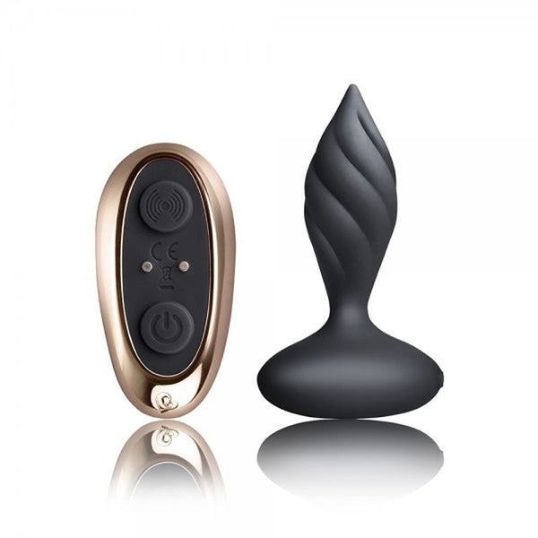 Petite Sensation Desire Butt Plug W Remote Black Non Vibrating Butt Plugs