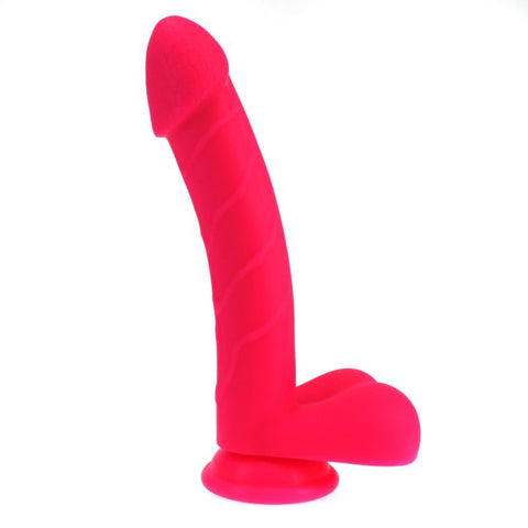 Realistic  W Balls Pink Dildos