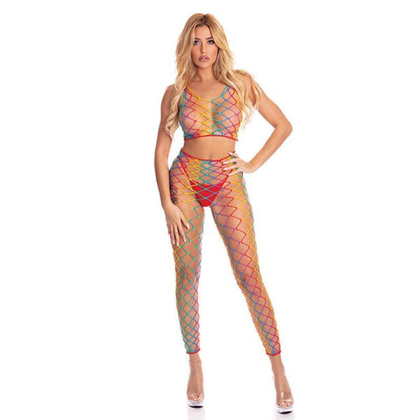 Rainbow 2 Pc Bodystocking Bodystockings