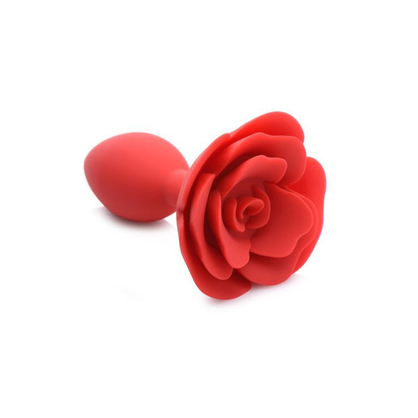 Booty Bloom Silicone Rose Plug Large Red Non Vibrating Butt Plugs