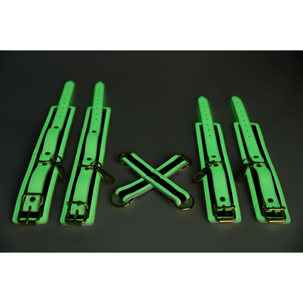 Kink In The Dark Glowing Hog Tie Set Fluro Green Restraint Kits & Sets