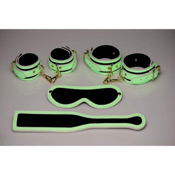 Kink In The Dark Glowing  Set Fluro Green Restraint Kits & Sets