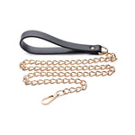 Leashed Lover Black/Gold Chain Leash Collars & Leashes