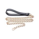 Leashed Lover Black/Gold Chain Leash Collars & Leashes