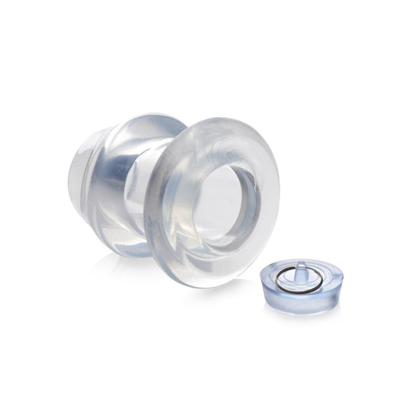 Ass Bung Clear Hollow Anal Dilator 4" X Large Non Vibrating Butt Plugs