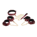 6 Pc Velvet  Set Burgundy Restraint Kits & Sets