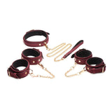 6 Pc Velvet  Set Burgundy Restraint Kits & Sets