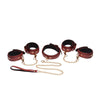 6 Pc  Set Burgundy Restraint Kits & Sets