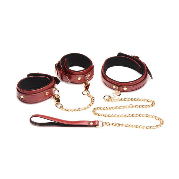 6 Pc  Set Burgundy Restraint Kits & Sets