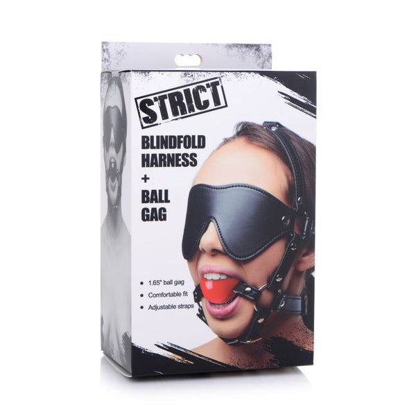Blindfold Harness W Ball Gag Body Harness