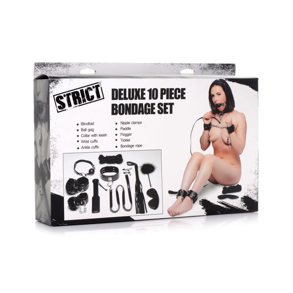 Deluxe 10 Pc  Set Black Restraint Kits & Sets