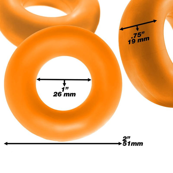 Fat Willy 3 Pc Jumbo rings Orange  Rings