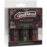 Goodhead Tingle Drops Strawberry Apple And Watermelon 3 Pc Sexual Remedies & Supplements