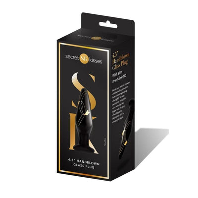 Secret Kisses Handblown Glass Plug 4.5In Non Vibrating Butt Plugs