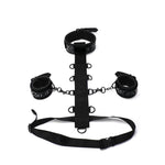 Whip Smart Diamond Body Restraint Choker Style Collar Rings Padded Wrist Cuffs 3 Pc Set Restraint Kits & Sets
