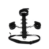 Whip Smart Diamond Body Restraint Choker Style Collar Rings Padded Wrist Cuffs 3 Pc Set Restraint Kits & Sets