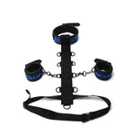 Whip Smart Diamond Body Restraint Choker Style Collar Rings Padded Wrist Cuffs 3 Pc Set Restraint Kits & Sets