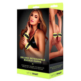 Glow In The Dark Deluxe Buckle Cuffs Black Cuffs & Shackles