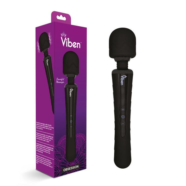 Viben Obsession Rechargeable Wand Massager Black Massagers & Wands
