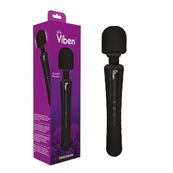 Viben Obsession Rechargeable Wand Massager Black Massagers & Wands