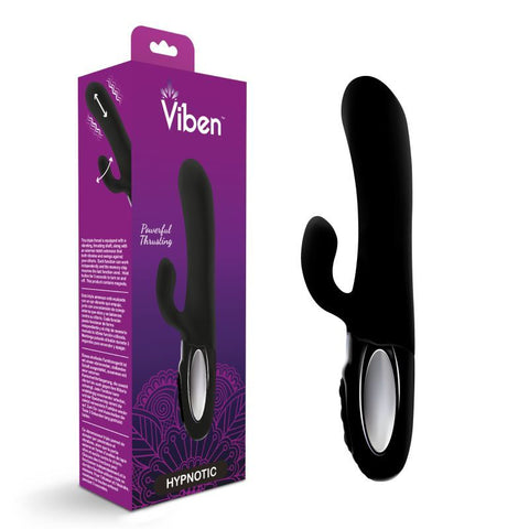 Viben Hypnotic Thrusting Rabbit Vibe W Swinging Clit Stim Black Rabbit s