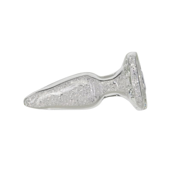 Pillow Talk Fancy Luxurious Glass Anal Plug W Clear Gem Non Vibrating Butt Plugs