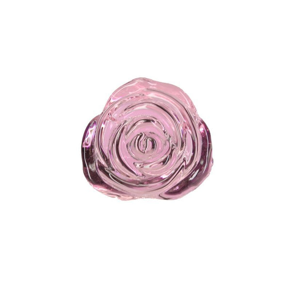 Pillow Talk Rosy Luxurious Glass Anal Plug W Clear Gem Non Vibrating Butt Plugs