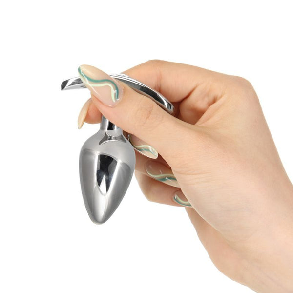 Pillow Talk Sneaky Luxurious Stainless Steel Anal Plug W Swarovski Crystal Non Vibrating Butt Plugs