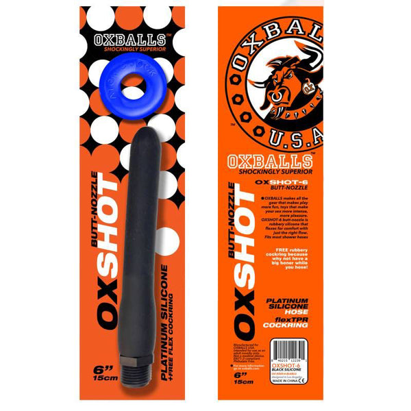 Oxshot Butt Nozzle 6In Shower Hose  & Ball Toys
