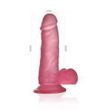 Jelly Studs 6In Crystal Dildo Small Pink Dildos
