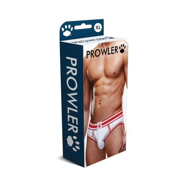 Prowler Open Back Brief White Red Extra Large Size 34 To 36 Inches Or 86.5 91.5 Cm Other Erotic Clothing