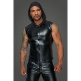Powerwetlook Sleeveless Hooded Shirt W 2 Way Zipper Other Erotic Clothing