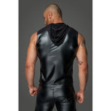 Powerwetlook Sleeveless Hooded Shirt W 2 Way Zipper Other Erotic Clothing