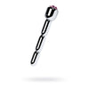 Silver Metal Urethral Plug With Ruby Rhinestone  & Ball Toys