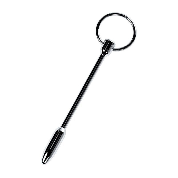 Silver Metal Urethral Plug With Ring  & Ball Toys