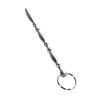 Silver Metal Beaded Urethral Plug W Ring  & Ball Toys