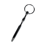 Silver Metal Bullet Shaped Urethral Plug W Ring  & Ball Toys