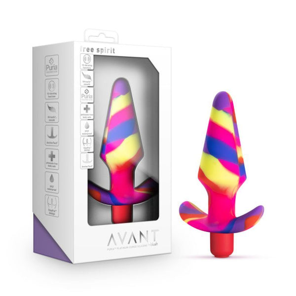 Avant Free Spirit Scarlet Silicone Butt Plug Non Vibrating Butt Plugs