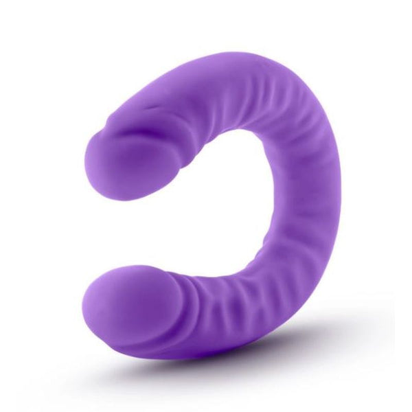 Ruse Silicone Slim 18In Purple Double Dong Double Ended Dildos