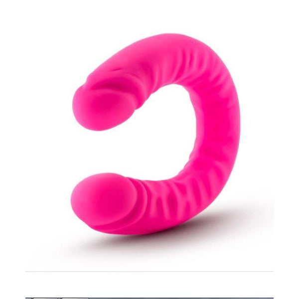 Ruse Silicone Slim 18In Hot Pink Double Dong Double Ended Dildos