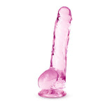 Naturally Yours 8" Crystaline Dildo Rose Dildos