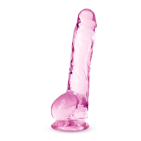 Naturally Yours 8" Crystaline Dildo Rose Dildos