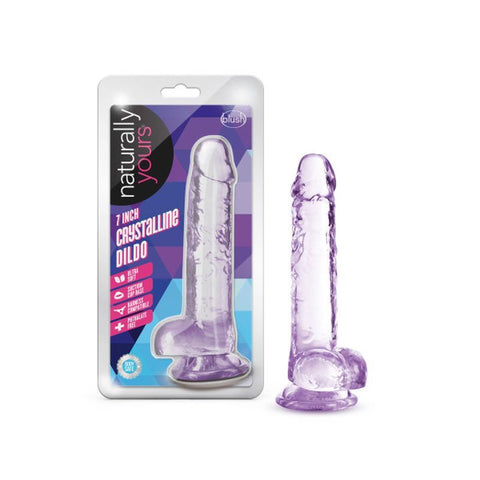 Naturally Yours 7" Crystaline Dildo Amethyst Dildos