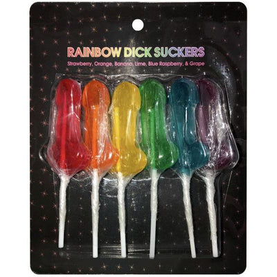 6Pcs Rainbow Dick Suckers Sex Games
