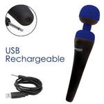 Palmpower Massage Wand Rechargeable Waterproof Blue Massagers & Wands