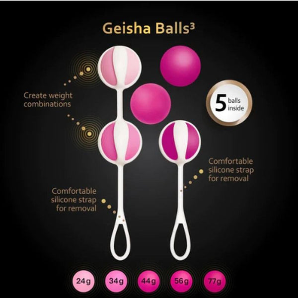 Geisha Balls 3 Sugar Pink Anal Balls & Beads