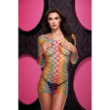Fencenet Rainbow Mini Dress Erotic Dresses