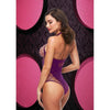 Bling Fishnet Bodysuit Purple Bodysuits
