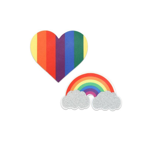 Pride Glitter Rainbows And Hearts Pasties  Clothing