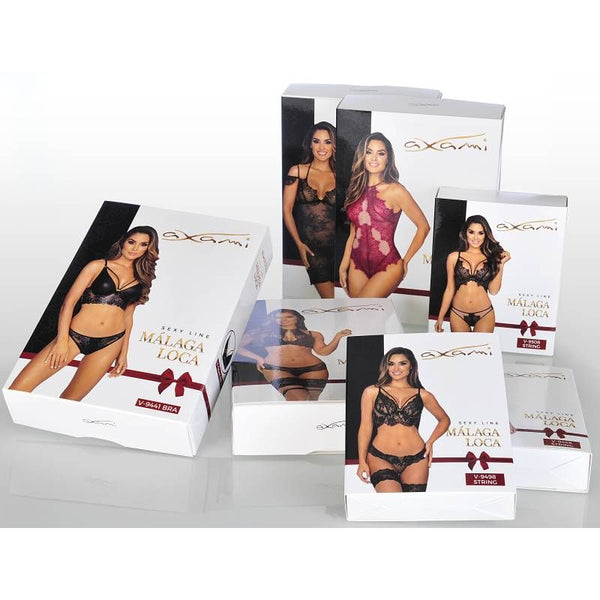 Stretch Wetlook Strappy G String Black Erotic Panties